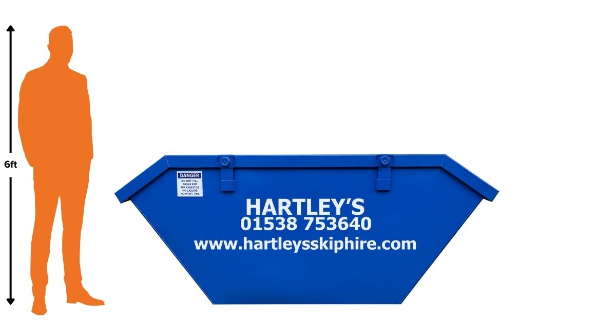 4-tonne-midi-medium-size-skip Blue Hartley’s skip with 6ft height comparison