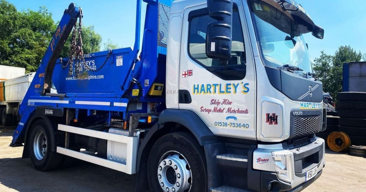 commercial waste management skips and trucks in staffordshire