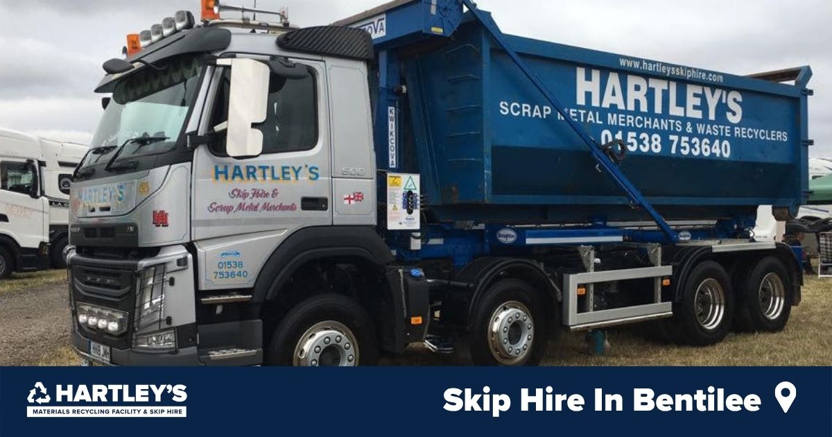 Skip Hire In Bentilee Hartley’s skip lorry promoting skip hire in Bentilee