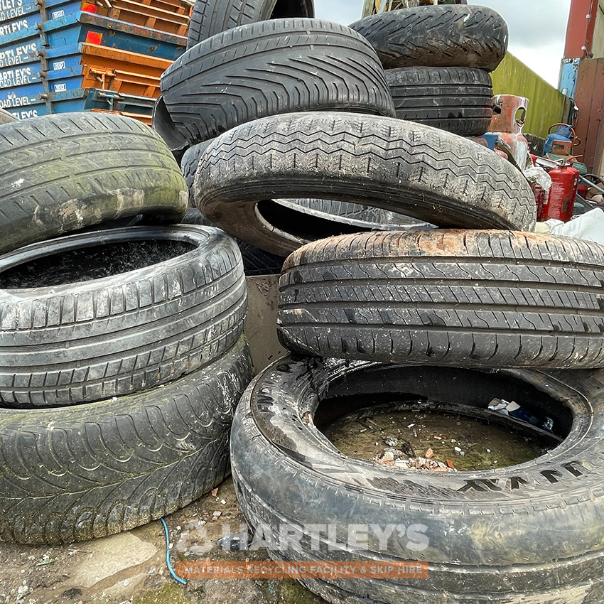 tyres ready to be recycled